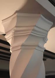 A moulded column and capital detail
